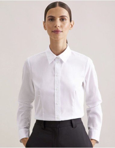 SEI-080660/01-Womens Blouse Regular Fit Oxford Longsleeve